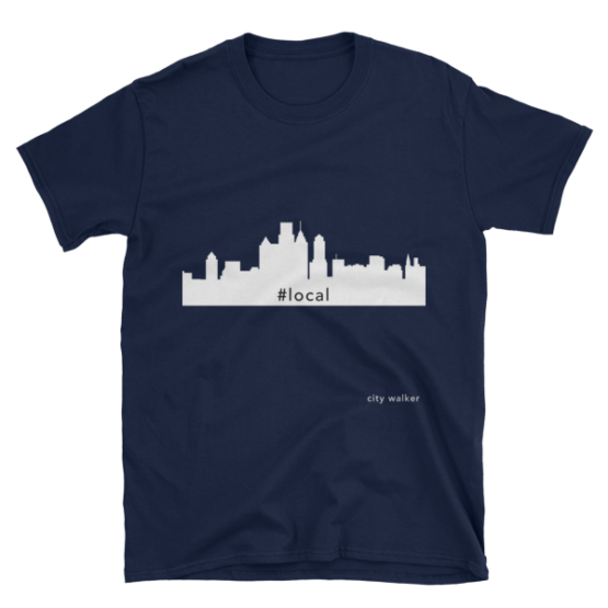 Navy Philadelphia Skyline Local t-shirt