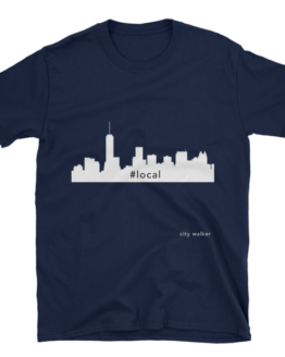 midnight navy New York City Skyline Local t-shirt